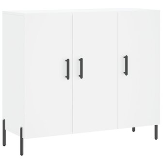 Dressoir 90x34x80 cm bewerkt hout wit 2