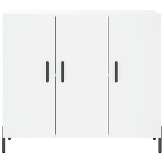 Dressoir 90x34x80 cm bewerkt hout wit 6