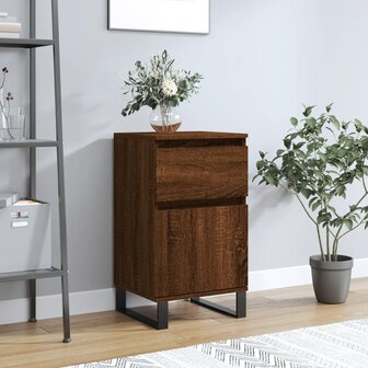 Dressoir 40x35x70 cm bewerkt hout bruin eikenkleur 1