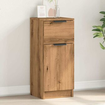 Dressoir 30x30x70 cm bewerkt hout artisanaal eikenkleur 1