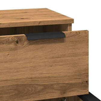 Dressoir 30x30x70 cm bewerkt hout artisanaal eikenkleur 9