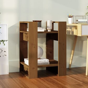 Boekenkast/kamerscherm 41x35x57 cm grenenhout honingbruin 1
