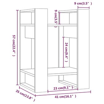 Boekenkast/kamerscherm 41x35x57 cm grenenhout honingbruin 8