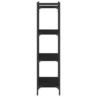 Boekenkast 4-laags 60x30x120 cm bewerkt hout zwart 5