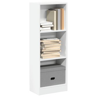 Boekenkast 40x24x109 cm bewerkt hout wit 1