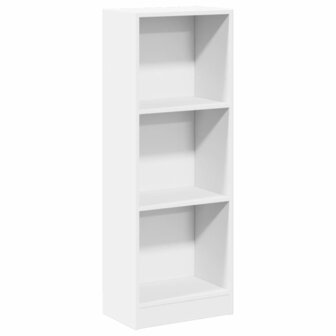 Boekenkast 40x24x109 cm bewerkt hout wit 2