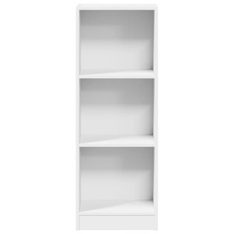 Boekenkast 40x24x109 cm bewerkt hout wit 4
