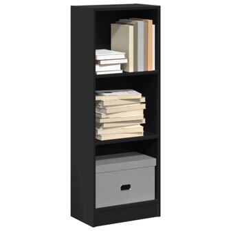 Boekenkast 40x24x109 cm bewerkt hout zwart 1
