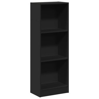 Boekenkast 40x24x109 cm bewerkt hout zwart 2