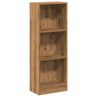 Boekenkast 40x24x109 cm bewerkt hout artisanaal eikenkleurig 2