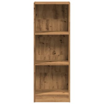 Boekenkast 40x24x109 cm bewerkt hout artisanaal eikenkleurig 4
