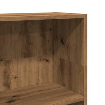 Boekenkast 40x24x109 cm bewerkt hout artisanaal eikenkleurig 7