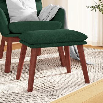 Voetenbank 45x29,5x35 cm stof donkergroen 1