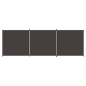 Kamerscherm met 3 panelen 525x180 cm stof bruin 3