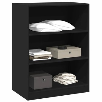 Kledingkast 77x48x102 cm bewerkt hout zwart 4