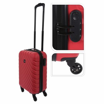 ProWorld Koffer ruitpatroon 28 L warmrood 1