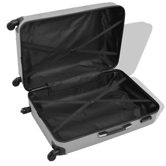 Harde rolkoffer set zilver 4-dlg 3