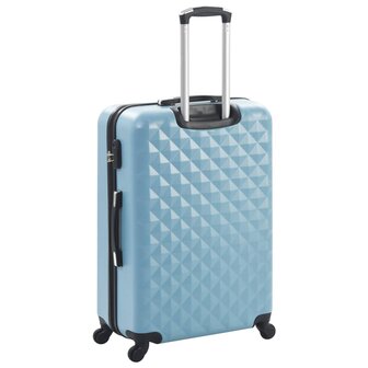 3-delige Harde kofferset ABS blauw 4