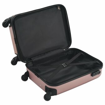 Harde koffer ABS ros&eacute;goud 5