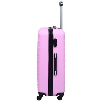 3-delige Harde kofferset ABS roze 5