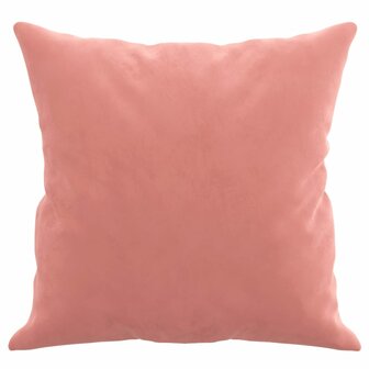 Sierkussens 2 st 40x40 cm fluweel roze 4