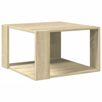 Salontafel 51,5x51,5x30 cm bewerkt hout sonoma eikenkleurig 2