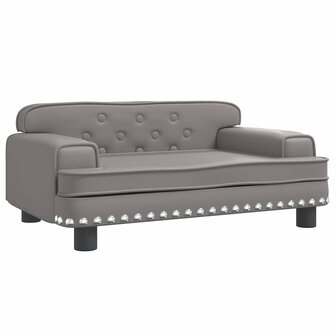 Hondenmand 70x45x30 cm kunstleer grijs 2