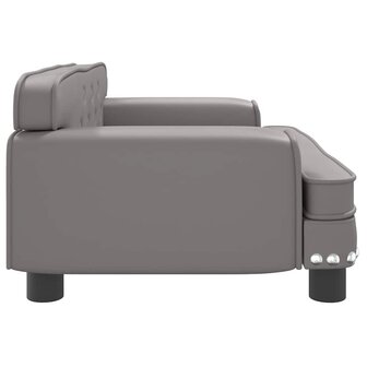 Hondenmand 70x45x30 cm kunstleer grijs 4
