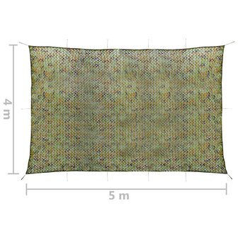 Camouflagenet met opbergtas 4x5 m groen 5