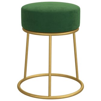 Hocker rond fluweel groen  3