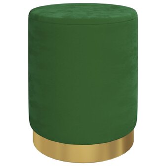Hocker met opbergruimte rond fluweel groen 2