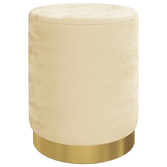 Hocker met opbergruimte rond fluweel abrikooskleurig 2
