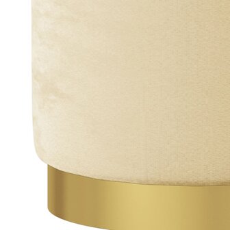 Hocker met opbergruimte rond fluweel abrikooskleurig 4