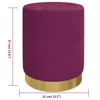 Hocker met opbergruimte rond fluweel paars 6