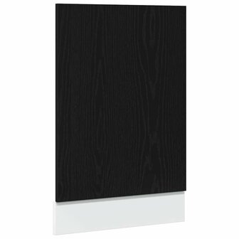 Vaatwasserpaneel 45x1,5x67 cm bewerkt hout zwart eiken 2