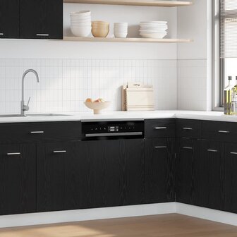 Vaatwasserpaneel 60x1,5x67 cm bewerkt hout zwart eiken 1