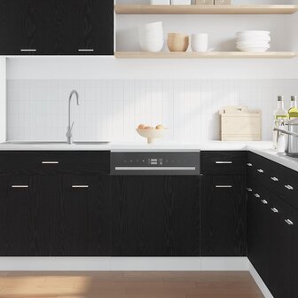 Vaatwasserpaneel 60x1,5x67 cm bewerkt hout zwart eiken 3