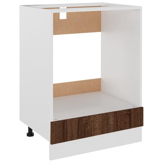 Ovenkast Riga 60x46x81,5 cm bewerkt hout bruin eikenkleur 2