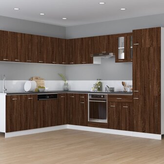 Ovenkast Riga 60x46x81,5 cm bewerkt hout bruin eikenkleur 3
