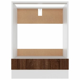 Ovenkast Riga 60x46x81,5 cm bewerkt hout bruin eikenkleur 5
