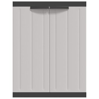 Tuinkast 65x37x85 cm polypropeen grijs en zwart 4
