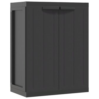 Tuinkast 65x37x85 cm polypropeen zwart 2