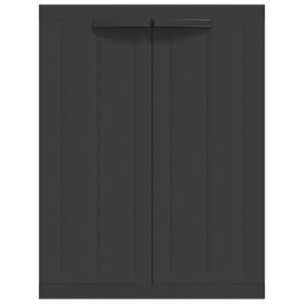 Tuinkast 65x37x85 cm polypropeen zwart 4