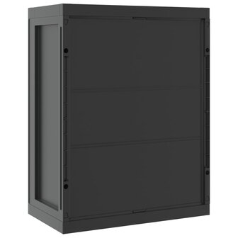 Tuinkast 65x37x85 cm polypropeen zwart 6