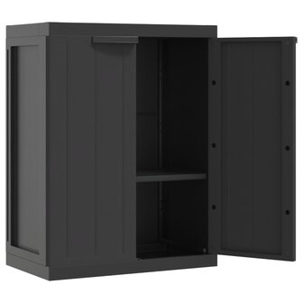 Tuinkast 65x37x85 cm polypropeen zwart 9