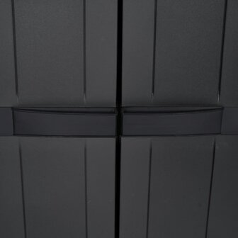 Tuinkast 65x37x165 cm polypropeen zwart 7