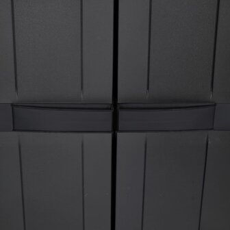Tuinkast 65x37x165 cm polypropeen zwart 7