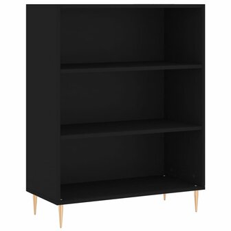 Hoge kast 69,5x34x180 cm bewerkt hout zwart 7