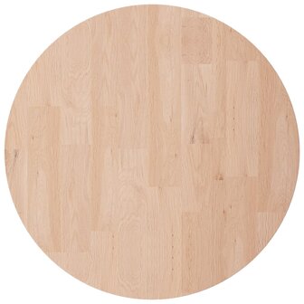 Tafelblad rond &Oslash;30x4 cm onbehandeld massief eikenhout 2