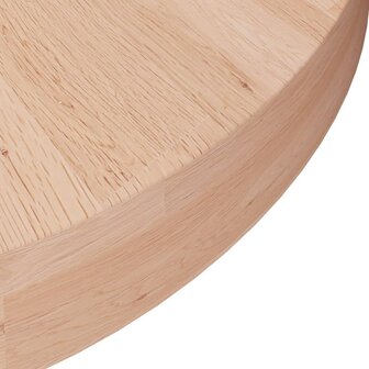 Tafelblad rond &Oslash;30x4 cm onbehandeld massief eikenhout 3